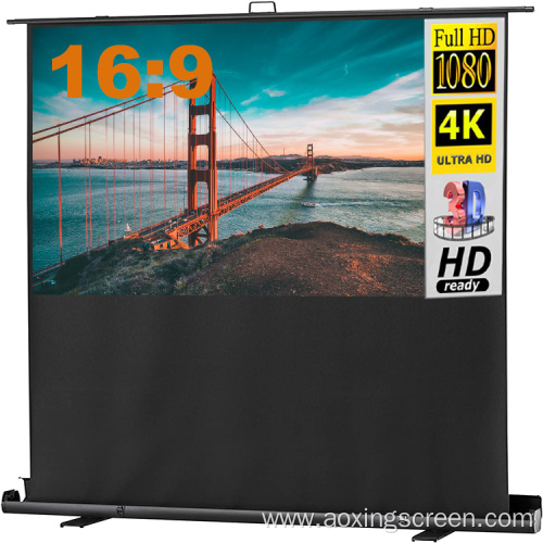 120x68cm floor display outside movie projector screen